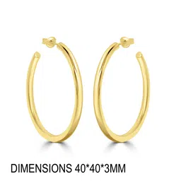 925 SILLER 925 Pure Silver Rhodium-Plated Contemporary Hoop Earrings image 5