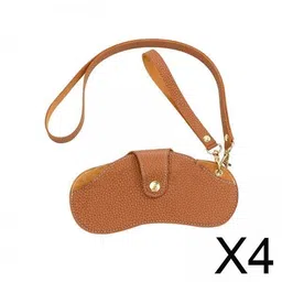 club bollywood BNF®4xSunglasses Case Fashion Portable Carrying Organizer for Camping Travel Beach Brown|Health & Beauty | Vision Care | Eyeglass Cases image 2