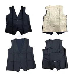 RSINC Men's Casual Men's 2 Pockets 5Button Festival V-Shape Tuxedo Style Waistcoat Pack of 2 image 1