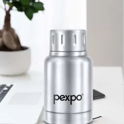 Pexpo CAMEO Double wall Thermosteel 160ml Hot & Cold Silver Insulated Bottle-picture-39