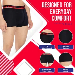 Lux Cozi Pure Cotton Pack Of 3 Assorted Trunks LUX_008_3D_BIGSHOT_SEMI_LONG_PLAIN_ASSTD_85 image 5