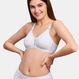 NAIDU HALL Non-Wired Non Padded Full Coverage All Day Comfort Cotton Bra image 1