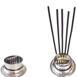 prokart Stainless Steel Agarbatti Stand | Incense Stick Stand Holder with Ash Catcher for Home, Office & Temple Material: Stainless Steel, 1 image 4
