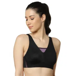 Triumph Triaction Pure Lite Non-wired Lightly Padded Full Coverage Sports Bra - Black image 1