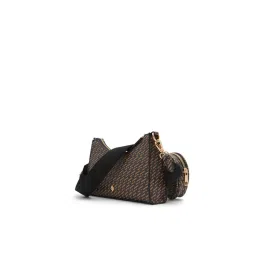Call It Spring Women Brown Printed Sling Bag with Detachable Strap and Pouch image 2