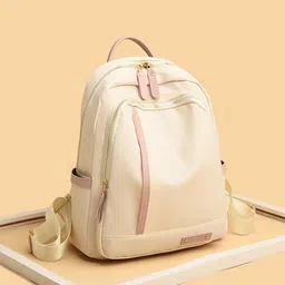 qblyn Shoulder Bag for Women Stylish Backpacks Purse, European and American Trend Shopping Trip Three-Purpose Backpacks Anti-Theft Fashion Backpack Girls College Bags (Cream) image 4