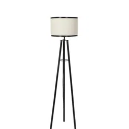 tu casa Foldable Tripod Metal Floor Lamps with Stripe Shade for Home Décor, Bedrooms Corner, Living Room, Gifting, Diwali Decoration, Hall, Office, Study Room (Height: - 50") - Bulb not Included image 4