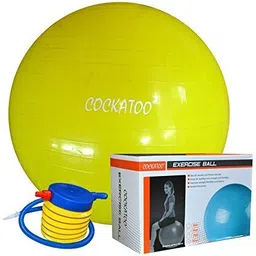 Cockatoo Anti-Burst Gym Ball (55 Cm to 95 Cm) with Foot Pump, Exercise Ball image 1