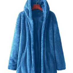 ben martin Men's Hooded Cardigan Full Sleeve Fleece Shawl Collar Shrug Open Front Drape Cape Overcoat with Pockets image 2