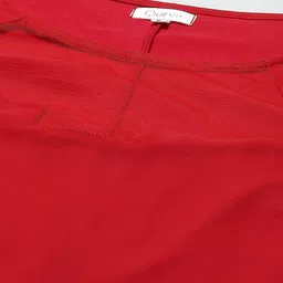 Qurvii Red Georgette A-Line Dress image 2