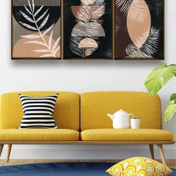 The Art House Set Of 3 Brown and white Abstract Wall Art-image-99