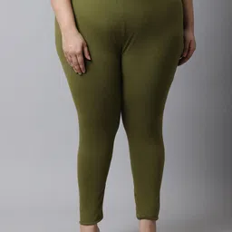 TAG 7 PLUS Women Plus Size Solid Ankle Length Leggings-picture-24