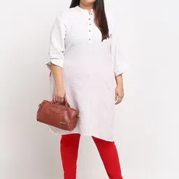 TAG 7 PLUS Women Pack Of 2 Solid Plus Size Ankle-Length Leggings image 4