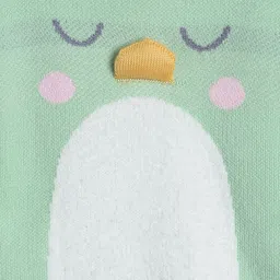 MINI KLUB Girls Green & White Quirky Printed Pullover image 3