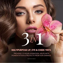 SIMREE Tinted Trinity Lip, Eye & Cheeks Moisturising Tint - 6g- Pink Saffron - 03 image 3