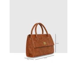 ESBEDA Tan Colour Croco Texture Handbag with Detachable Strap (M) image 3