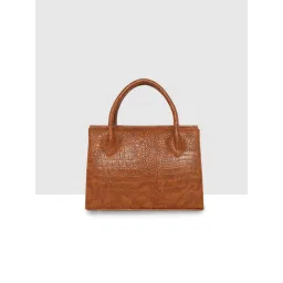 ESBEDA Tan Colour Croco Texture Handbag with Detachable Strap (M) image 4