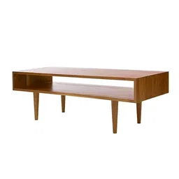 Jdav Center Table Solide Wood Coffee Table with Natural Finish image 2