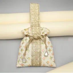 ROCIA By Regal Ivory Women Embroidered Potli Bag-picture-32