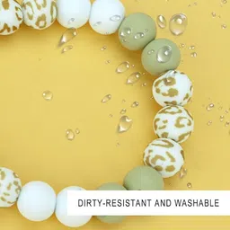 KHOLAD Marble Silicone Beaded Phone Wrist Strap, Cellphone Lanyard with Tether Tab, Elastic Hands-Free Wristlet Bracelet image 3