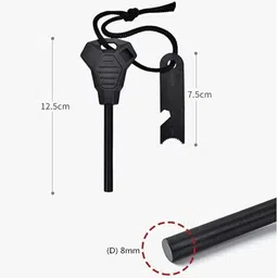 Pullox Magnesium Flint Spark Fire S Big Heavy Duty (12cm Length & 8mm Rod Dia) Waterproof & Windproof image 5