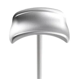 BoxWave Stand and Mount Compatible with SoundPEATS A6 Hybrid ANC - Minimus Aluminum Headphone Stand, Sturdy Simple Light Weight Stand - Metallic Silver image 3