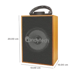 Candytech Beatbox 5W Portable Bluetooth Speaker (6 To 8 Hours of Playtime, Wooden Black) image 2