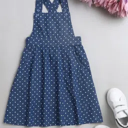 The Magic Wand Blue Halter Neck Denim Dress-picture-35