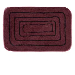 black gold Black Pack of 2 Pink & Black Cotton Anti-Slip Door Mats image 4