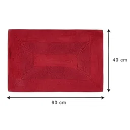 Aura Red Anti Slip Cotton Doormat image 2