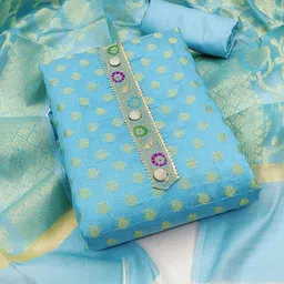 KALINI Banarasi Jacquard Unstitched Dress Material-picture-18