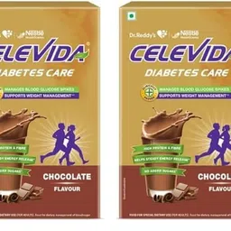 Celevida Protein Powder Drink for Diabetes Management by Dr. Reddy’s | Chocolate Flavour | No Added sugar | Plant based | For Sugar control, Weight Management & Immunity Support | 400gm BIB image 1