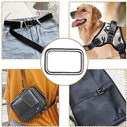 Urban Creation 1 INCH /25 MM Rectangle Bag Purse SNAP Hook Metal Loop Rings Webbing Belts Buckle for Handbag Strap 1 INCH/25 MM (25 PCS) image 4
