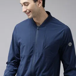 U S Polo Assn Men Blue Solid Lightweight In Stretch Bomber Jacket-image-39