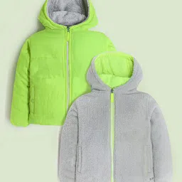 Cherry Crumble Boys Hooded Solid Lightweight Casual Padded Jacket-image-18