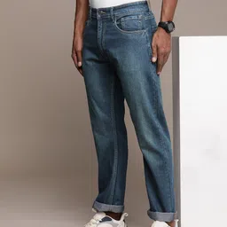 WROGN Men Anti Regular Fit Mid-Rise Light Fade Stretchable Jeans-image-57