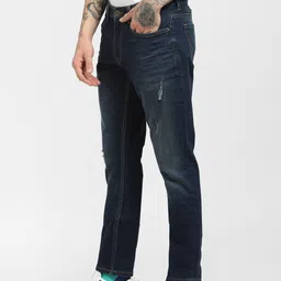 Jack & Jones Men Blue Low-Rise Mildly Distressed Light Fade Jeans image 3