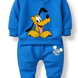 Minicult Kids Printed Round Neck Pack Of 2 Sweatshirt With Joggers image 3