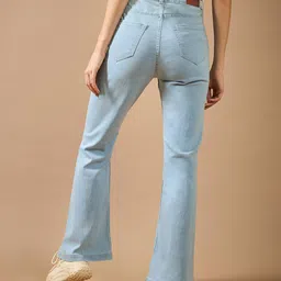 DOLCE CRUDO Women Ami Spark Bootcut High-Rise Stretchable Jeans image 5