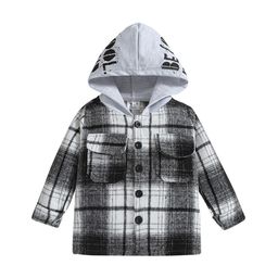 StyleCast Boys Black Checked Windcheater Hooded Outdoor Cotton Tailored Jacket-picture-26