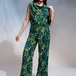 Tokyo Talkies Women Cowl Neck Printed Basic Jumpsuit-picture-15