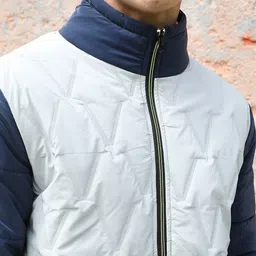 Campus Sutra Colourblocked Windcheater Puffer Jacket image 5