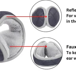 fabseasons Foldable Winter Outdoor Ear Muffs/Warmer for Men and Women, Fits in your Pocket with reflective strip for night wear image 5