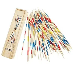 Trinkets & More - Mikado | Wooden 31 Pick-Up Sticks | Best Return Gift | Fun Family Indoor Board Game for Adults and Kids 5+ Years (Pack of 1) image 2