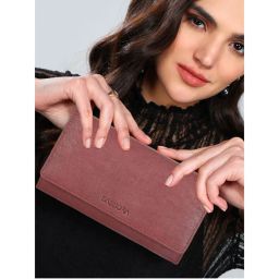 Sassora Magenta Genuine Leather Women RFID Protected Wallet (M)-picture-30