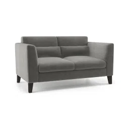 urban ladder create Lewis 2 Seater Fabric Sofa in Ash Grey Velvet Colour-picture-14