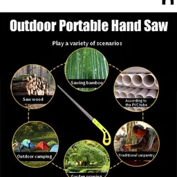 dhaval Outdoor Portable Hand Saw, 7-Inch SK5 Steel Blade with Ergonomic Non-Slip Handle, Ideal for Camping, Gardening, Hunting, Cutting Wood, PVC, Bone – Durable and High-Performance Tool image 2