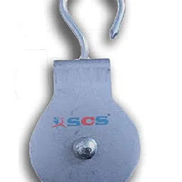 SCS Iron Metal Pulley for Lifting Rope Exercise Home Gym Strong and Durable - Only Pulley (Silver) image 1
