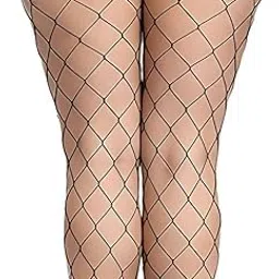Swaroop Interior Women's Nylon Spandex High Waist Fish net Stockings Pantyhose tights, Free Size image 3