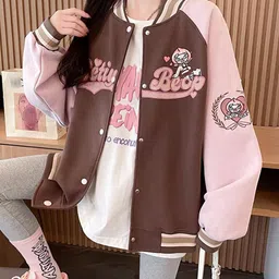 StyleCast x Revolte Women Typography Printed Open Front Jacket image 1